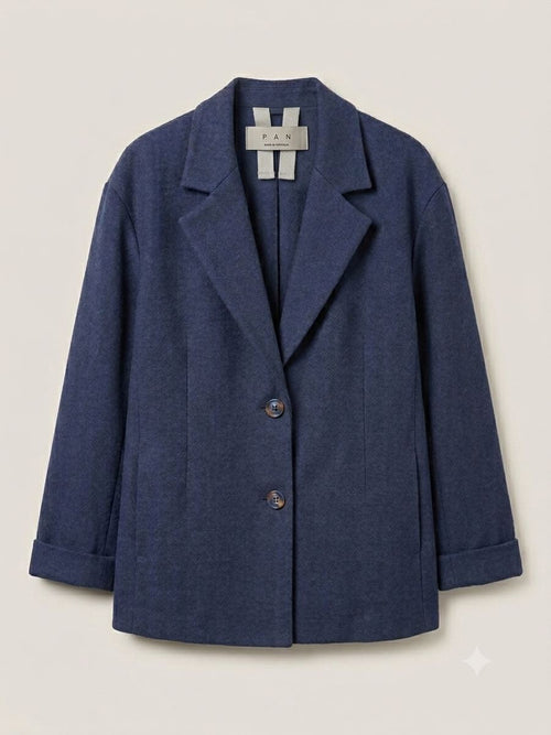 Blazer de Punto Azul Marino 2