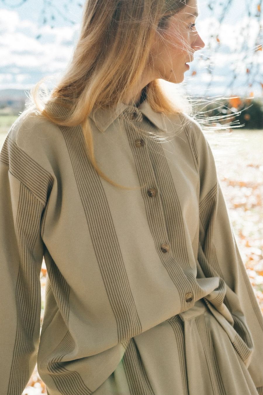 Camisa de Punto Beige Rayas 3