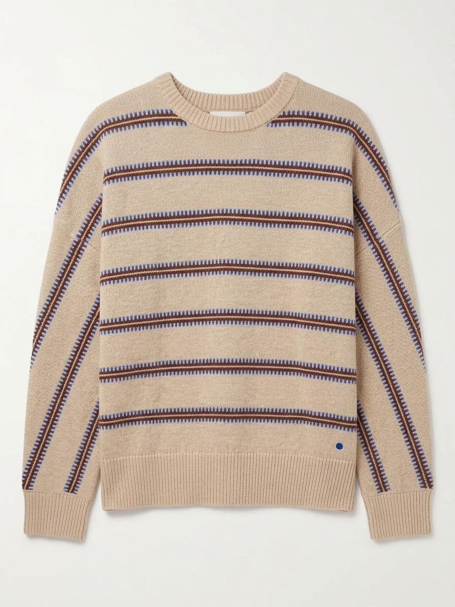 Jersey oversize rayas camel y marrón