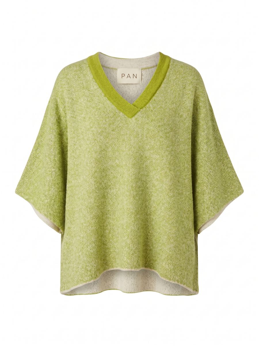 Jersey de Punto Cuello Pico Verde Lima 1