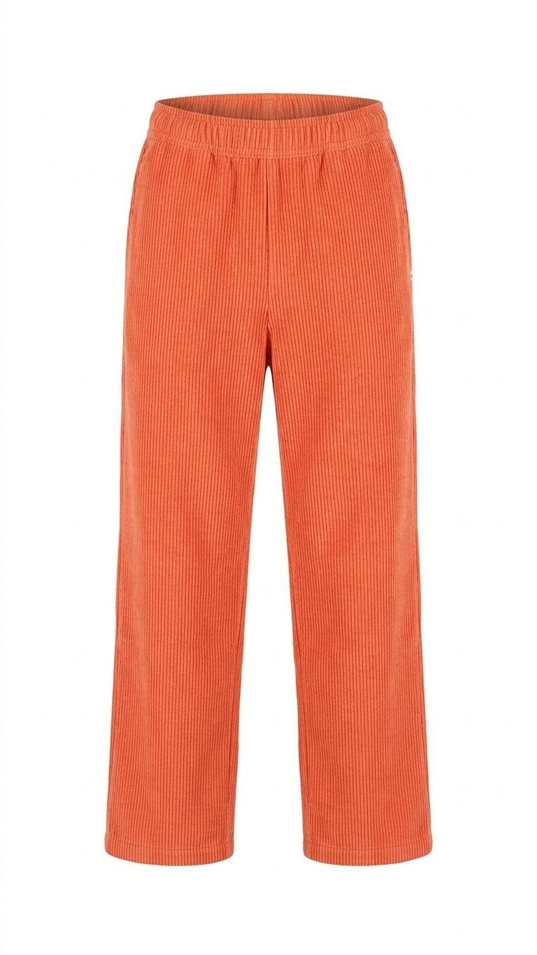 Pantalón de pana wide fit naranja