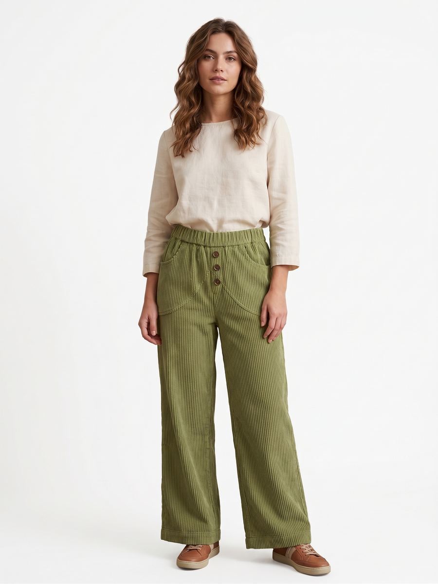 Pantalón Pana Verde 1
