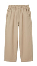 Pantalón wide fit beige